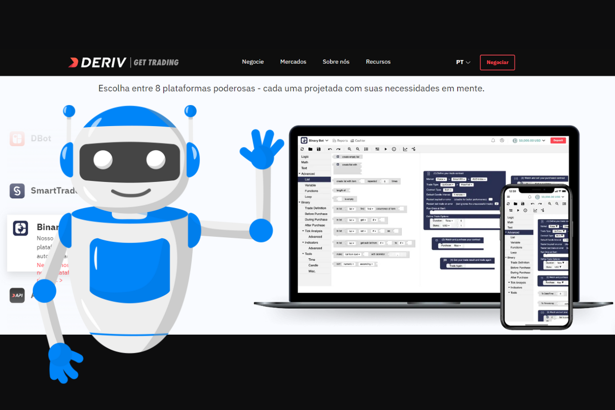 Veja como Usar o DBot- Bot para Negociação na Binary/Deriv